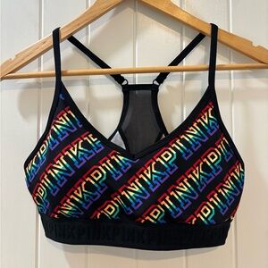 PINK Rainbow Sports Bra Size Medium